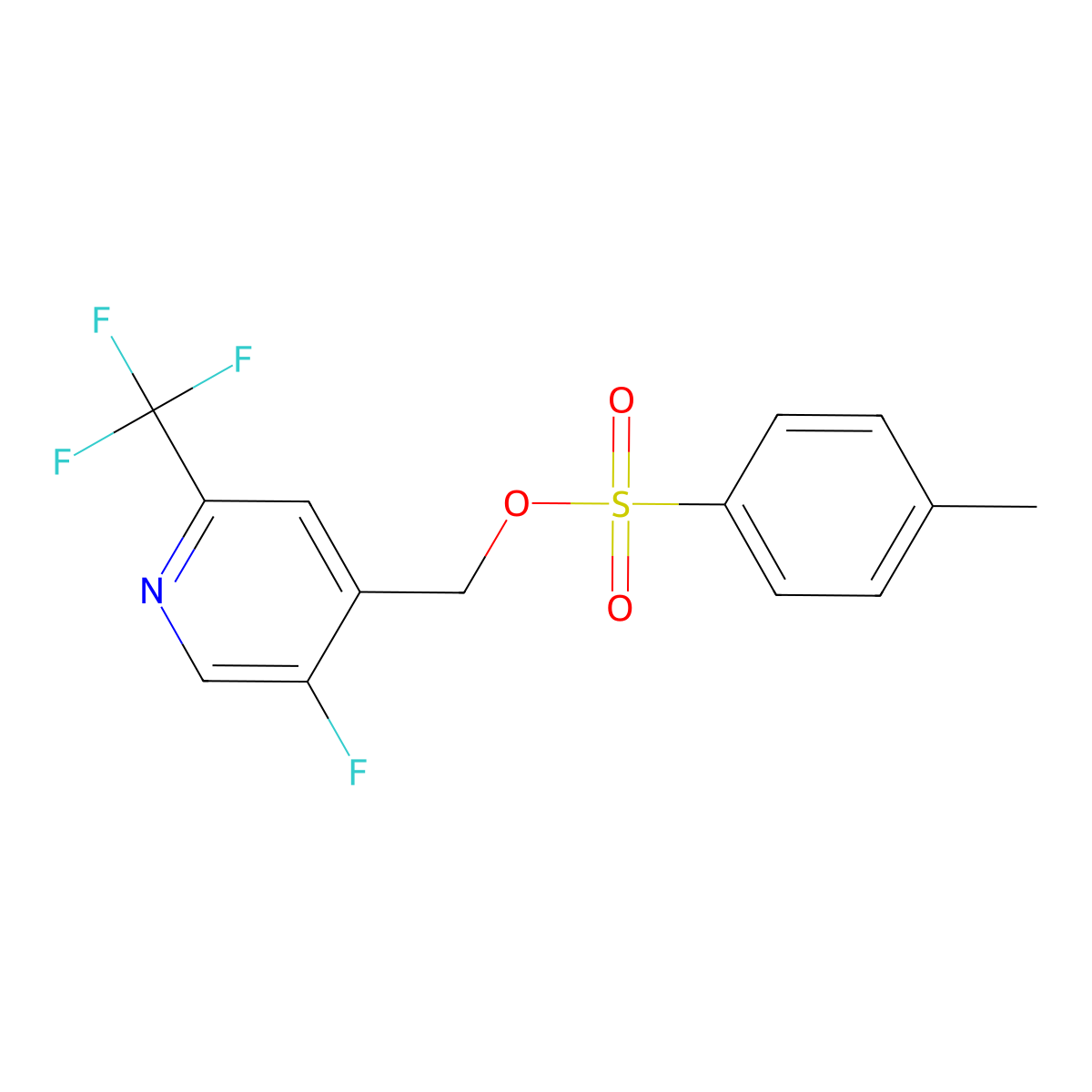 [5-Fluoro-2-(trifluoromethyl)pyridin-4-yl]methyl 4-methylbenzene-1-sulfonate molecular structure, CAS 2757917-44-3