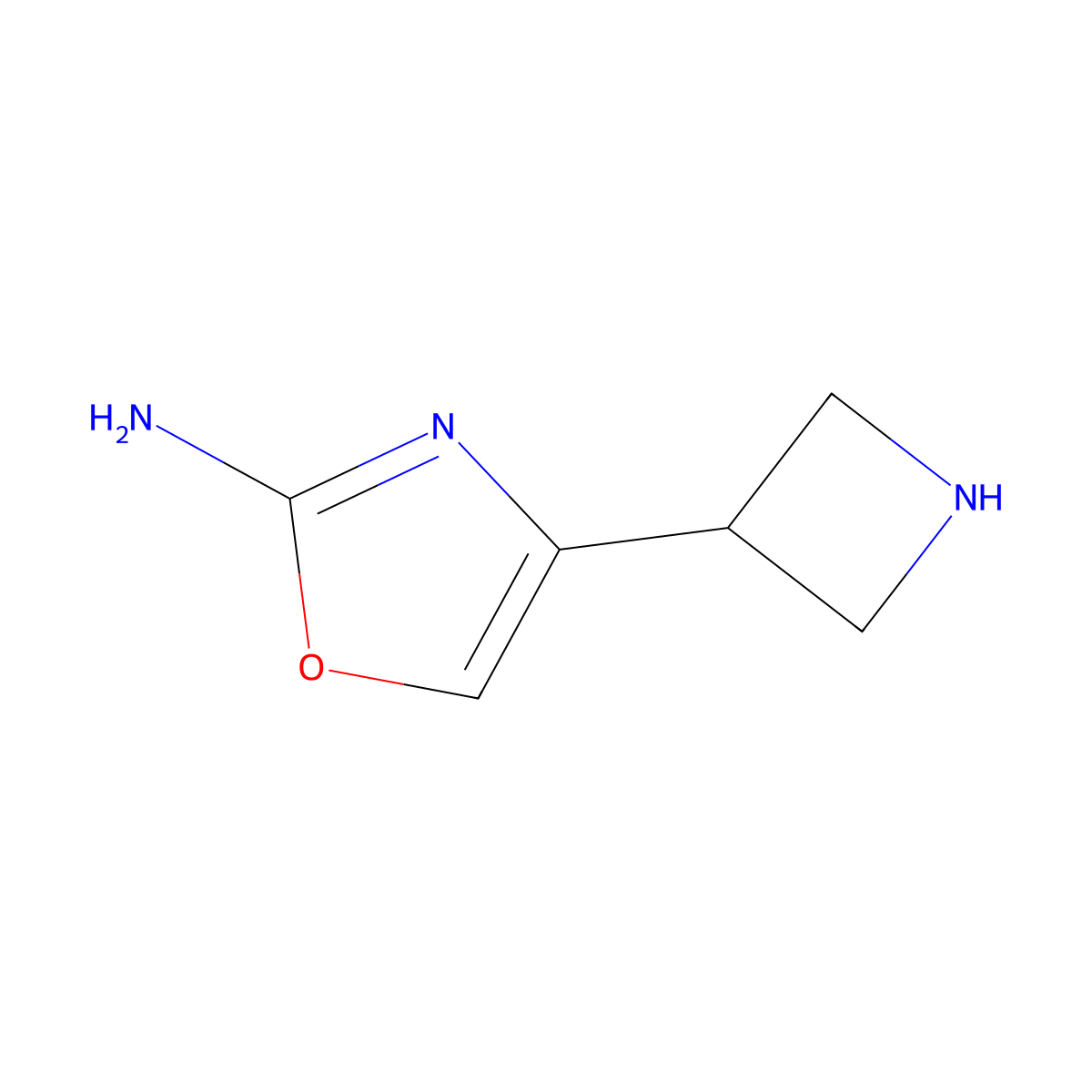 4-(Azetidin-3-yl)-1,3-oxazol-2-amine molecular structure, CAS 2757917-47-6