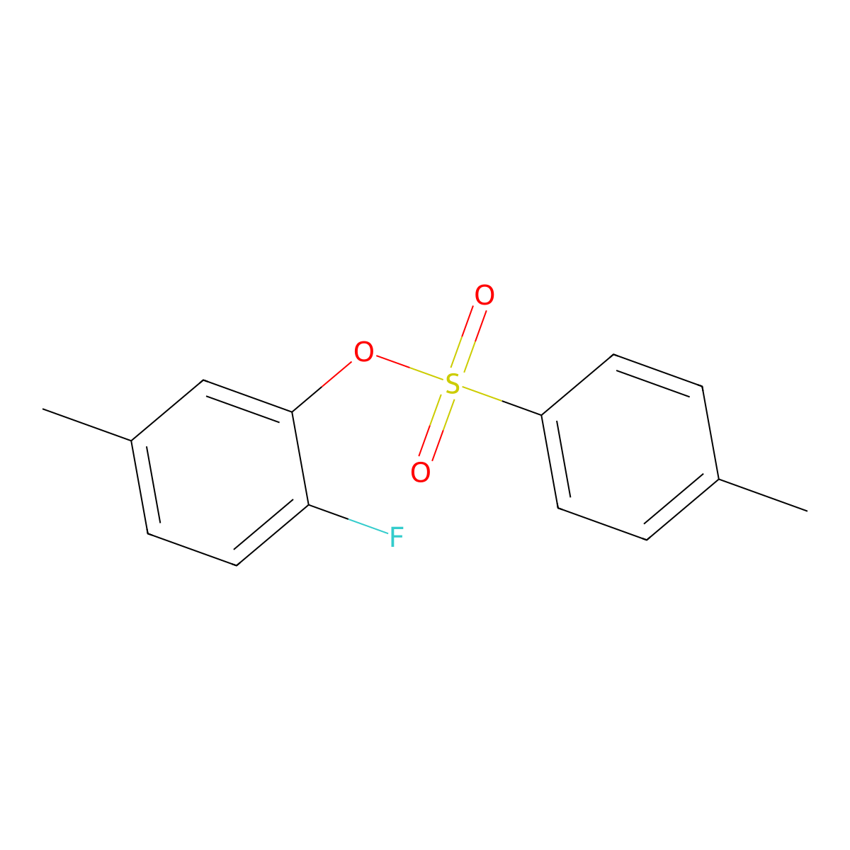 2-Fluoro-5-methylphenyl 4-methylbenzene-1-sulfonate molecular structure, CAS 2757917-50-1