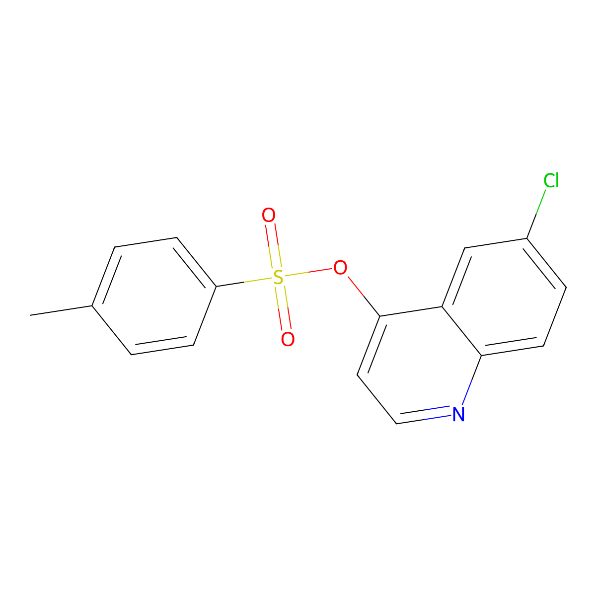 6-Chloroquinolin-4-yl 4-methylbenzene-1-sulfonate molecular structure, CAS 2757917-60-3