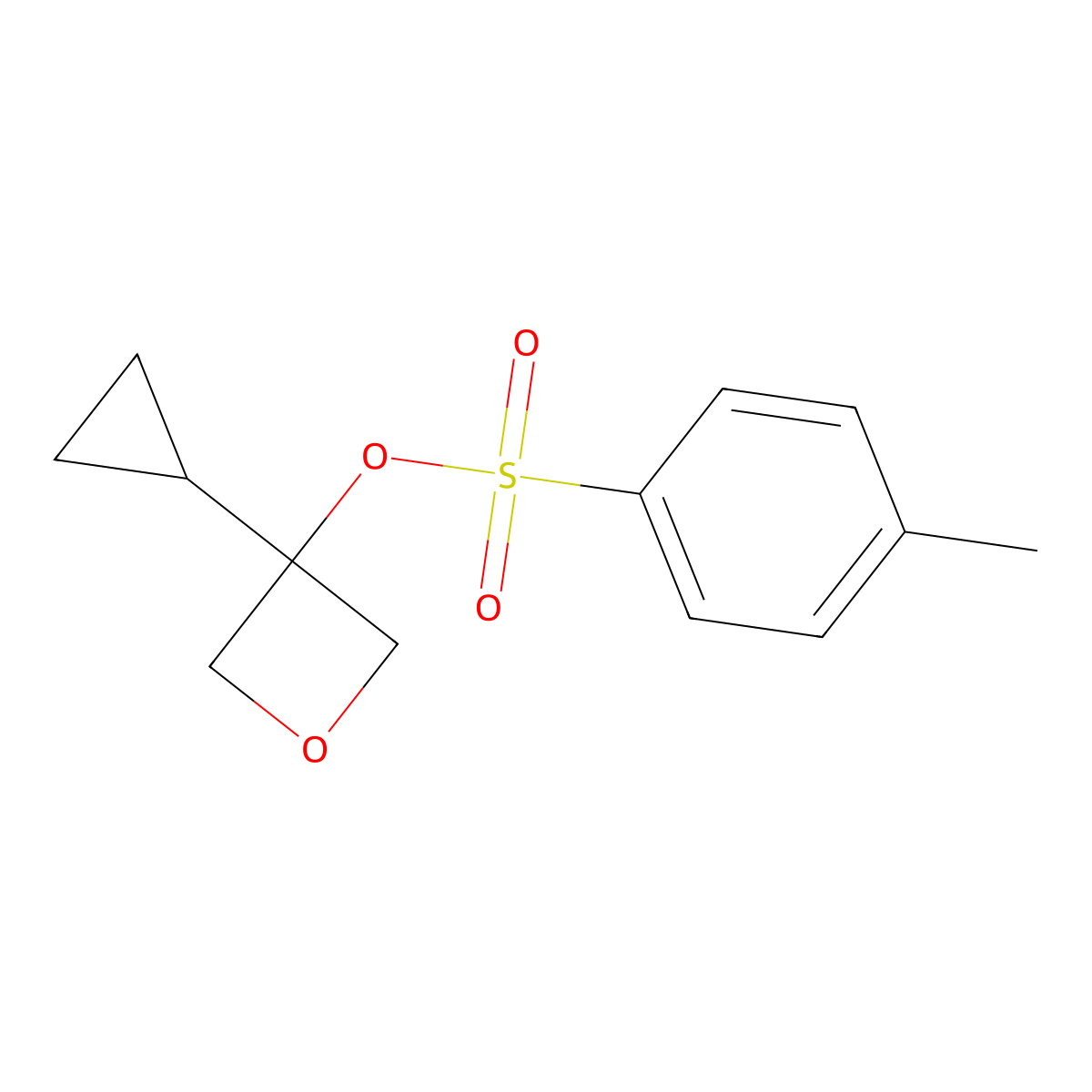 3-Cyclopropyloxetan-3-yl 4-methylbenzene-1-sulfonate molecular structure, CAS 2757917-62-5