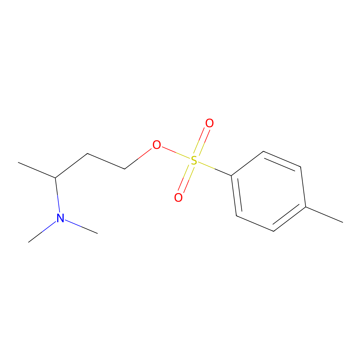 3-(Dimethylamino)butyl 4-methylbenzene-1-sulfonate molecular structure, CAS 2757921-45-0