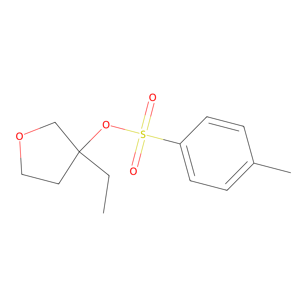 3-Ethyloxolan-3-yl 4-methylbenzene-1-sulfonate molecular structure, CAS 2757921-49-4