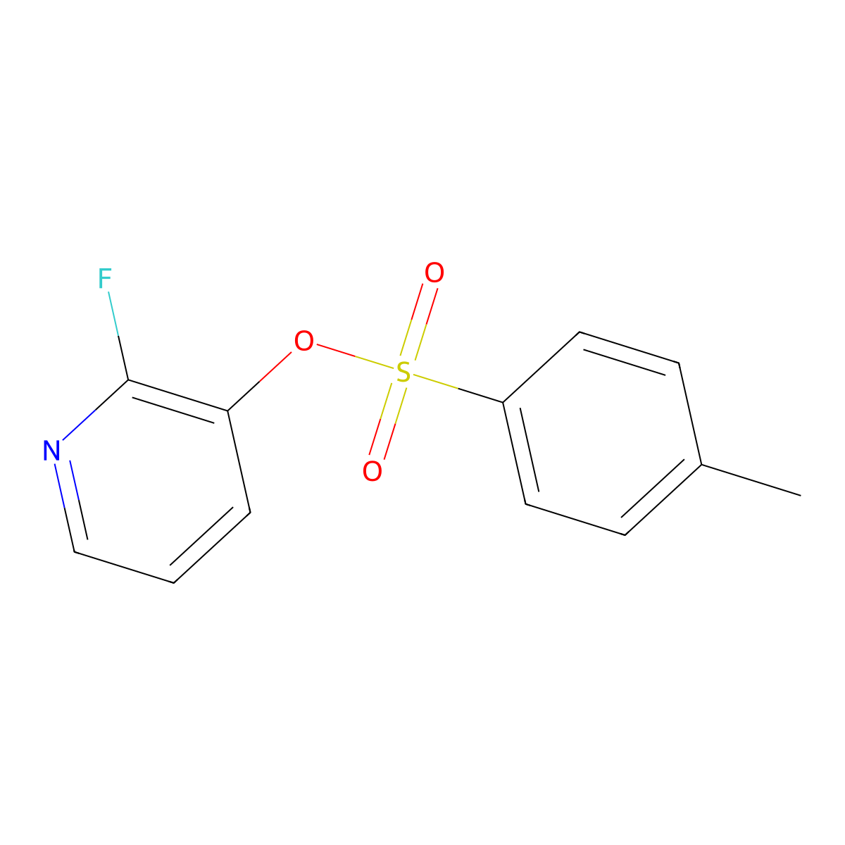 2-Fluoropyridin-3-yl 4-methylbenzene-1-sulfonate molecular structure, CAS 2757921-50-7