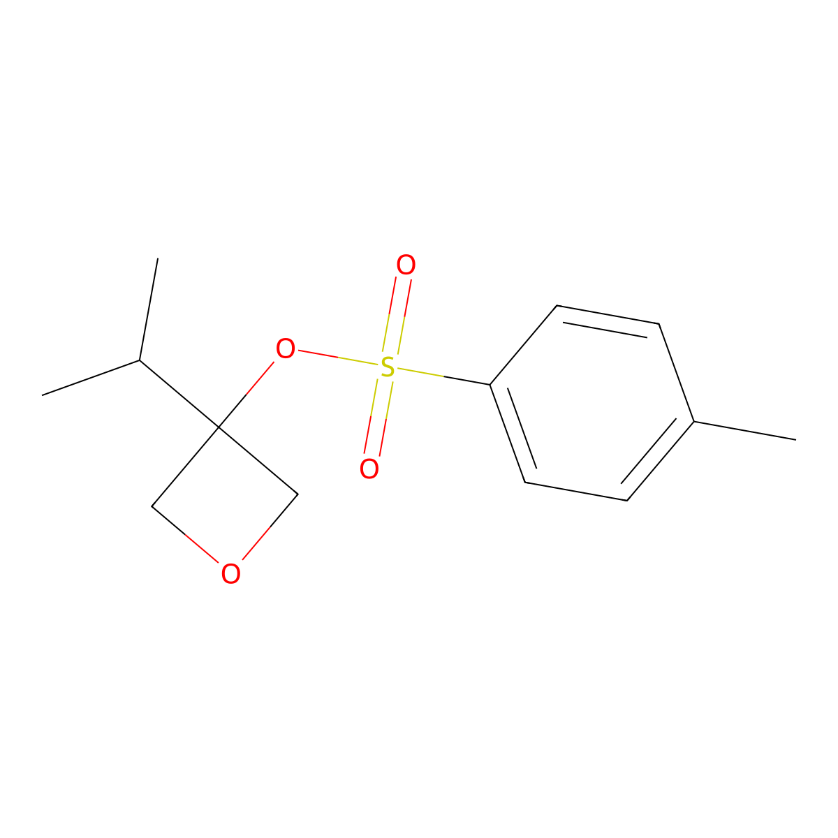 3-(Propan-2-yl)oxetan-3-yl 4-methylbenzene-1-sulfonate molecular structure, CAS 2757921-53-0