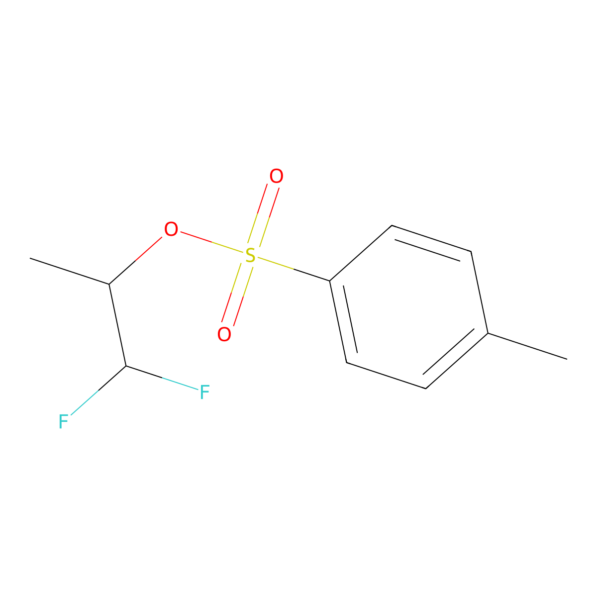 1,1-Difluoropropan-2-yl 4-methylbenzenesulfonate molecular structure, CAS 2757921-57-4