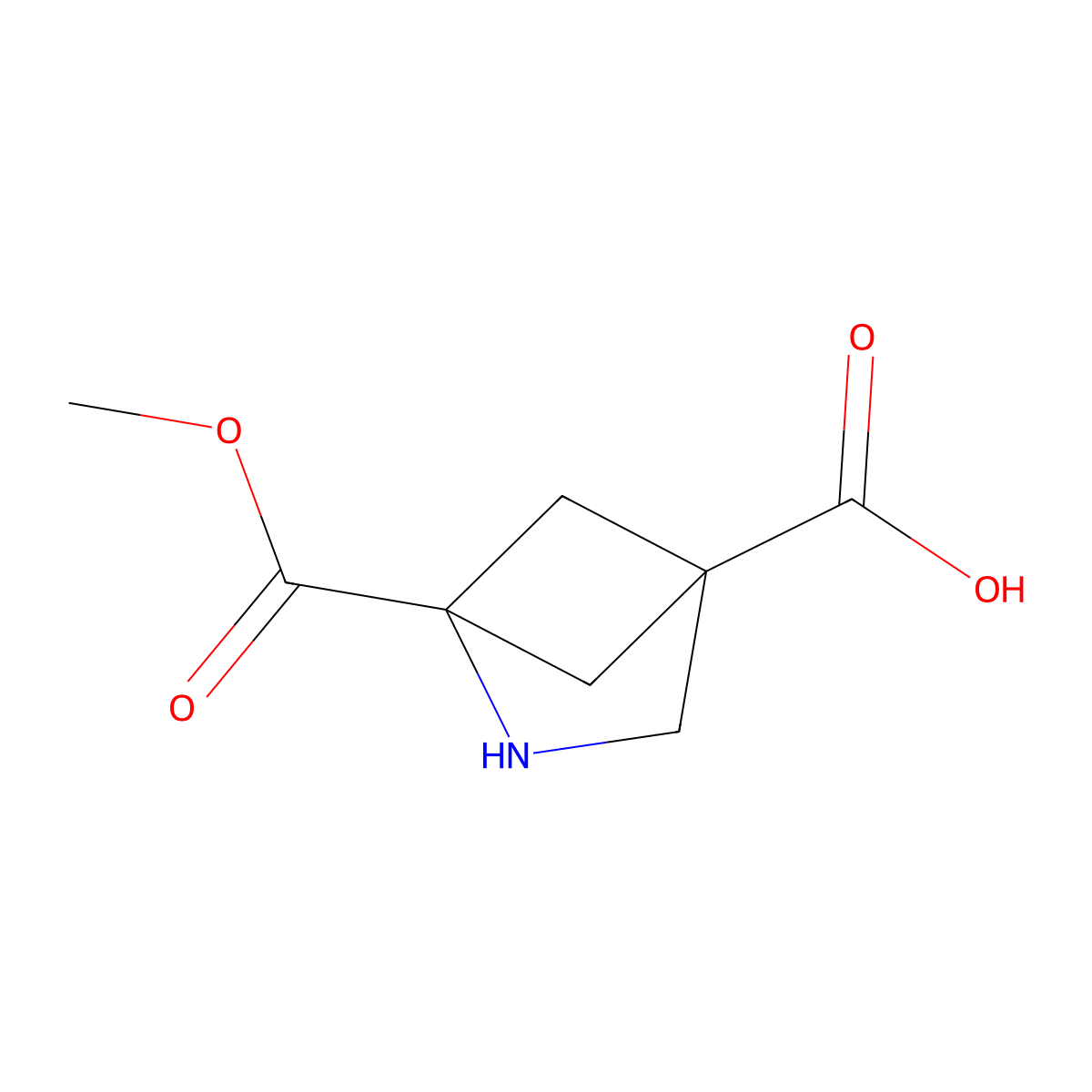 1-(Methoxycarbonyl)-2-azabicyclo[2.1.1]hexane-4-carboxylic acid molecular structure, CAS 2757921-60-9