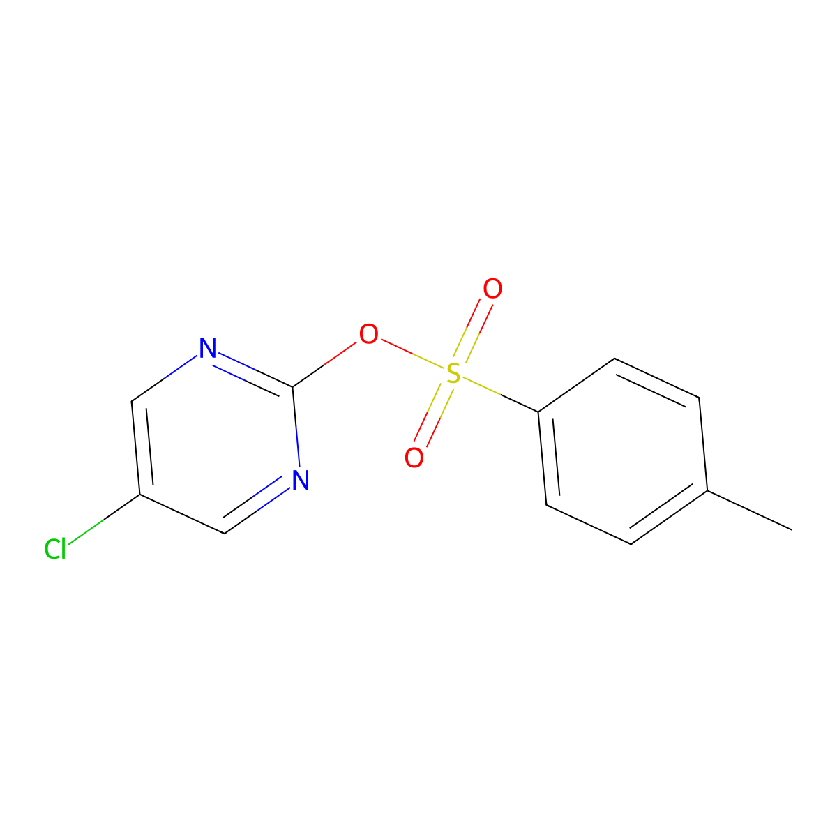 5-Chloropyrimidin-2-yl 4-methylbenzene-1-sulfonate molecular structure, CAS 2757921-62-1