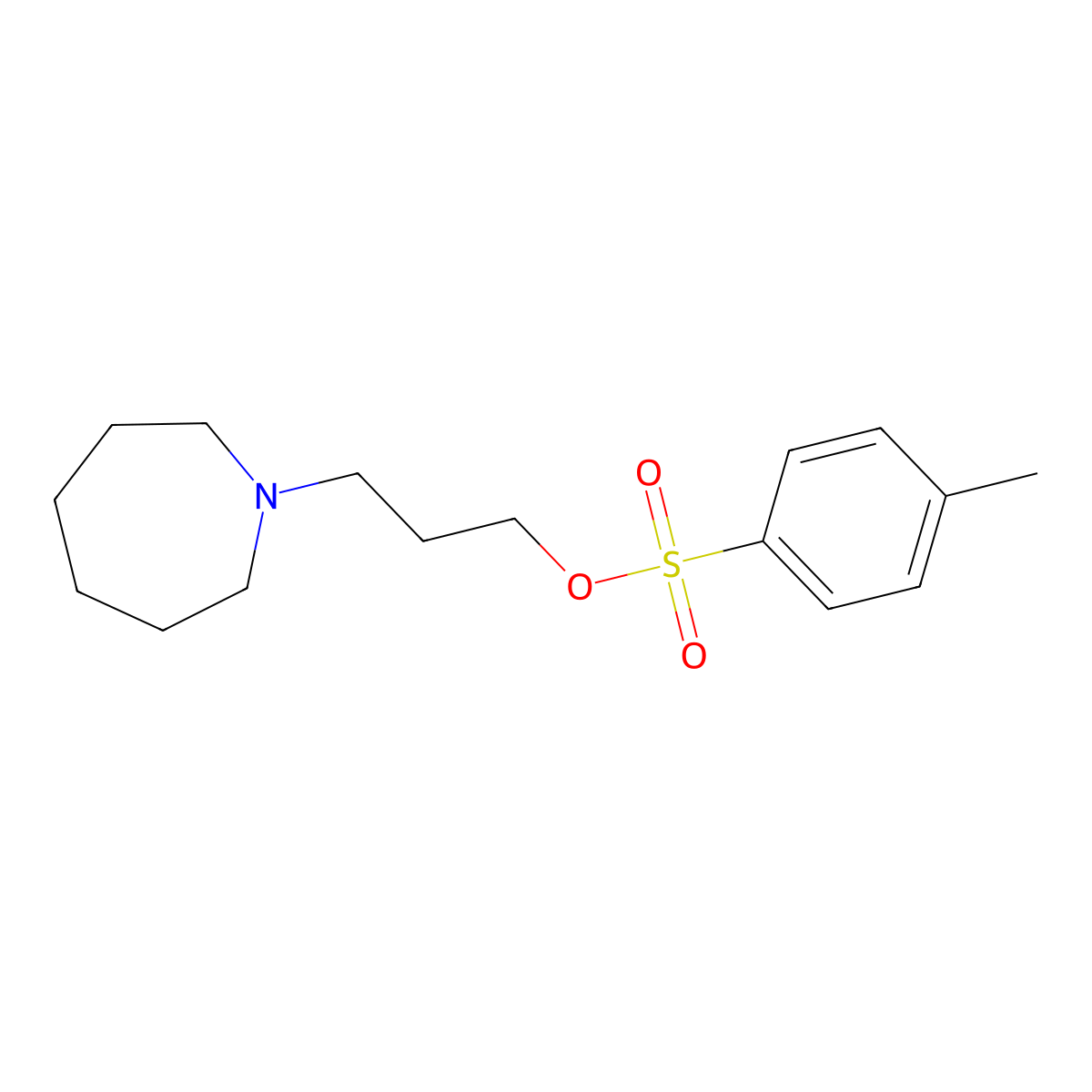 3-(Azepan-1-yl)propyl 4-methylbenzene-1-sulfonate molecular structure, CAS 2757921-81-4