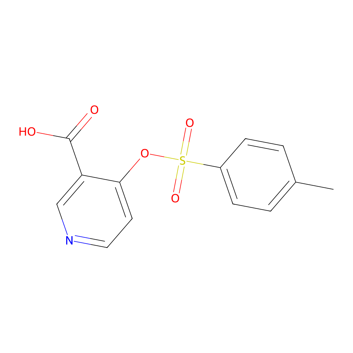 4-[(4-Methylbenzenesulfonyl)oxy]pyridine-3-carboxylic acid molecular structure, CAS 2757921-82-5