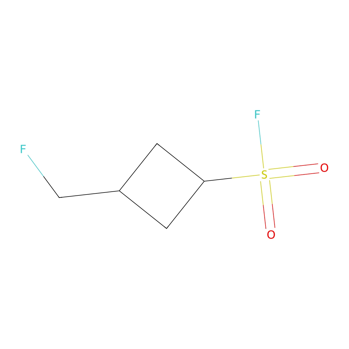 3-(Fluoromethyl)cyclobutane-1-sulfonyl fluoride molecular structure, CAS 2757921-89-2