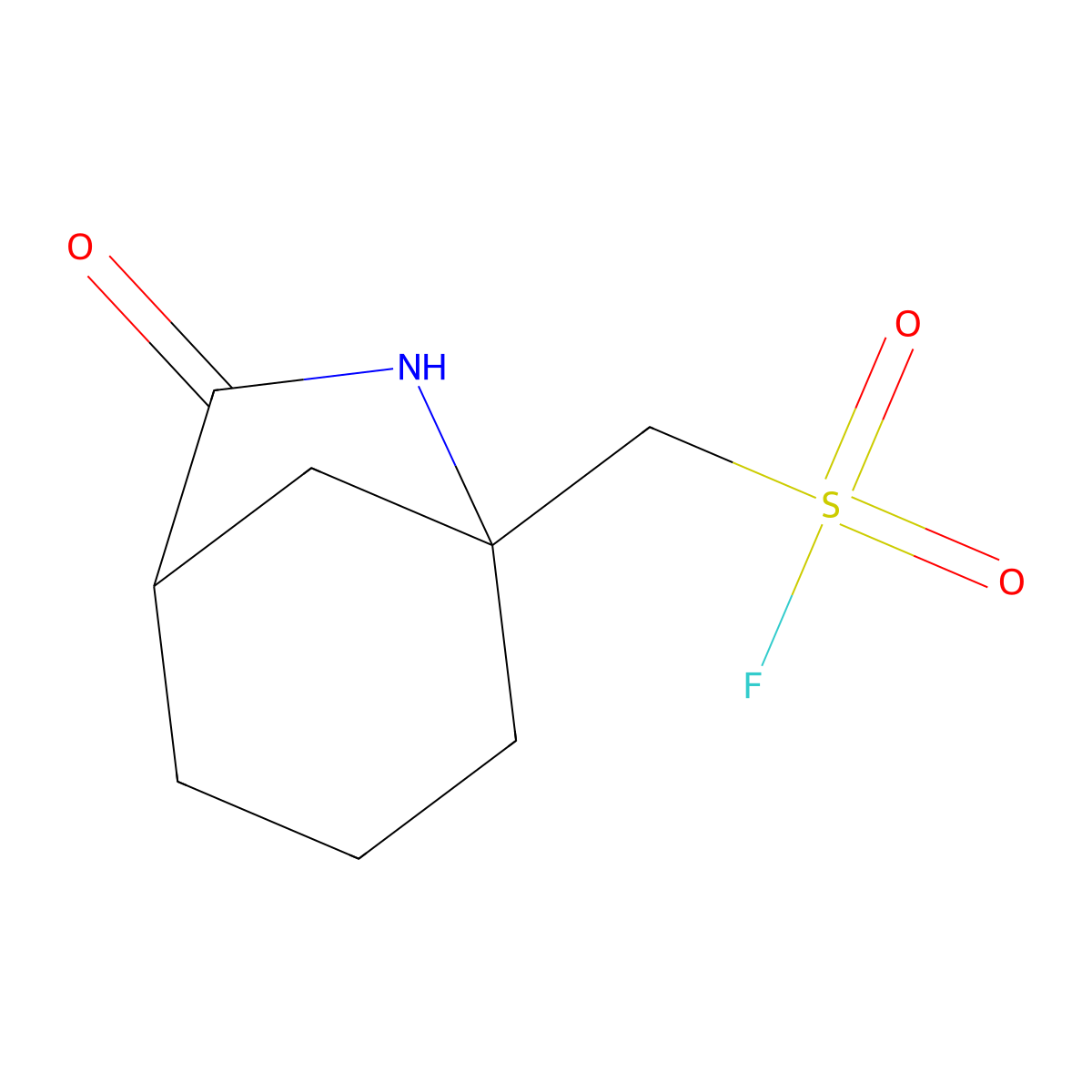 {7-Oxo-6-azabicyclo[3.2.1]octan-5-yl}methanesulfonyl fluoride molecular structure, CAS 2757921-98-3