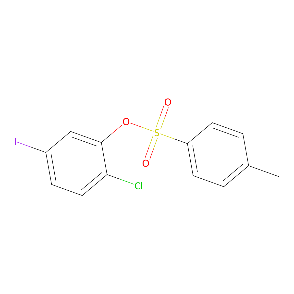 2-Chloro-5-iodophenyl 4-methylbenzene-1-sulfonate molecular structure, CAS 2757922-01-1