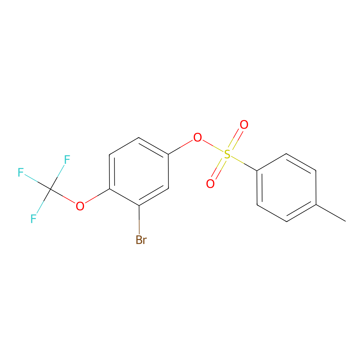3-Bromo-4-(trifluoromethoxy)phenyl 4-methylbenzene-1-sulfonate molecular structure, CAS 2757922-02-2