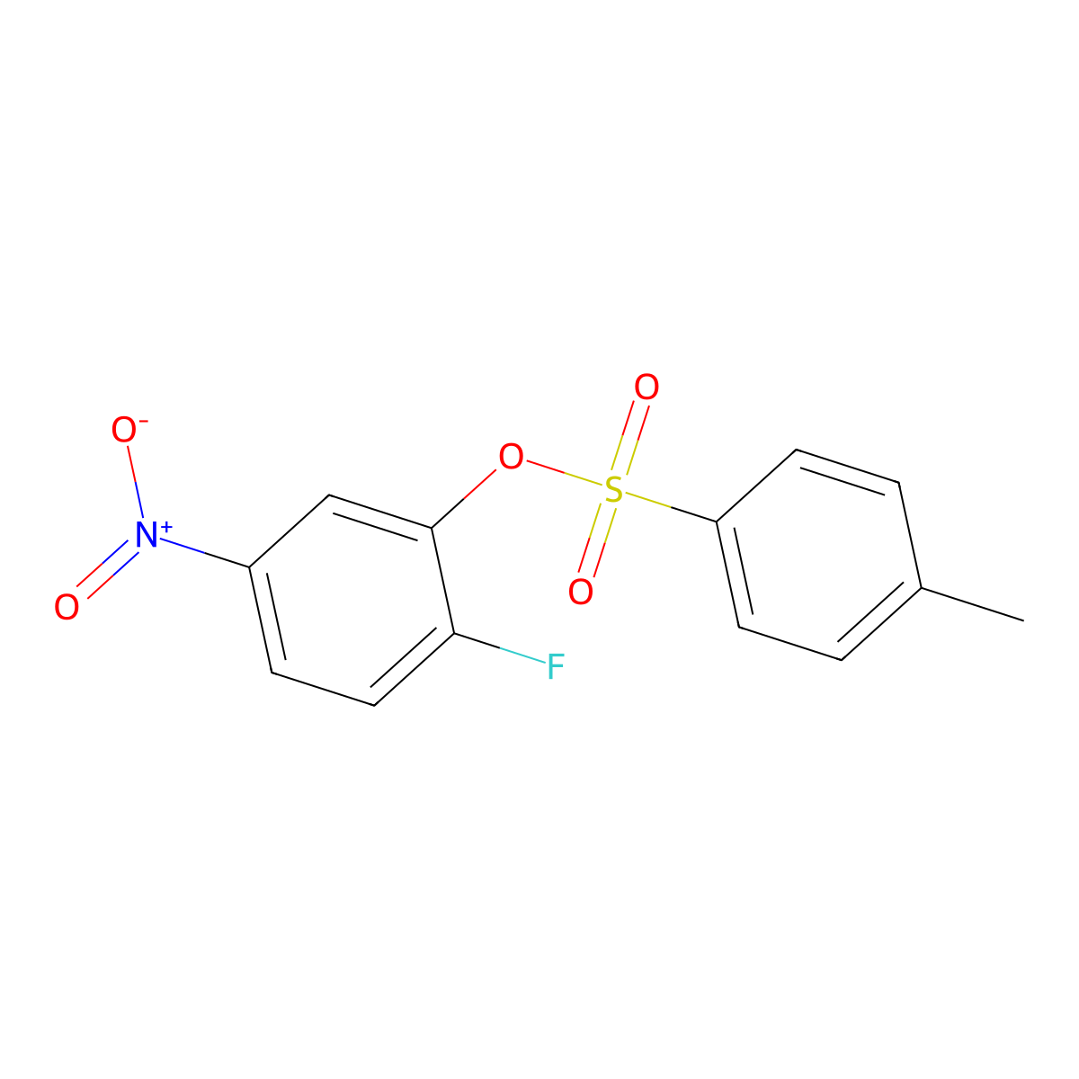 2-Fluoro-5-nitrophenyl 4-methylbenzene-1-sulfonate molecular structure, CAS 2757922-05-5
