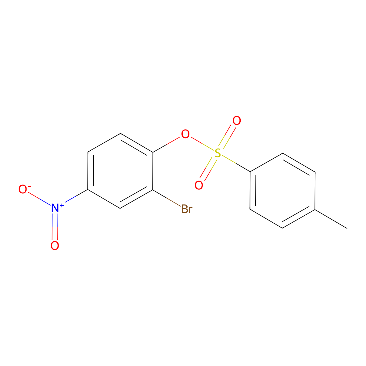 2-Bromo-4-nitrophenyl 4-methylbenzene-1-sulfonate molecular structure, CAS 2757922-09-9