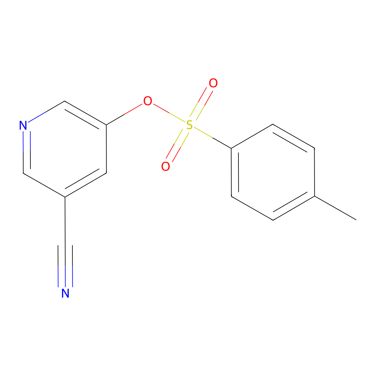 5-Cyanopyridin-3-yl 4-methylbenzene-1-sulfonate molecular structure, CAS 2757922-16-8