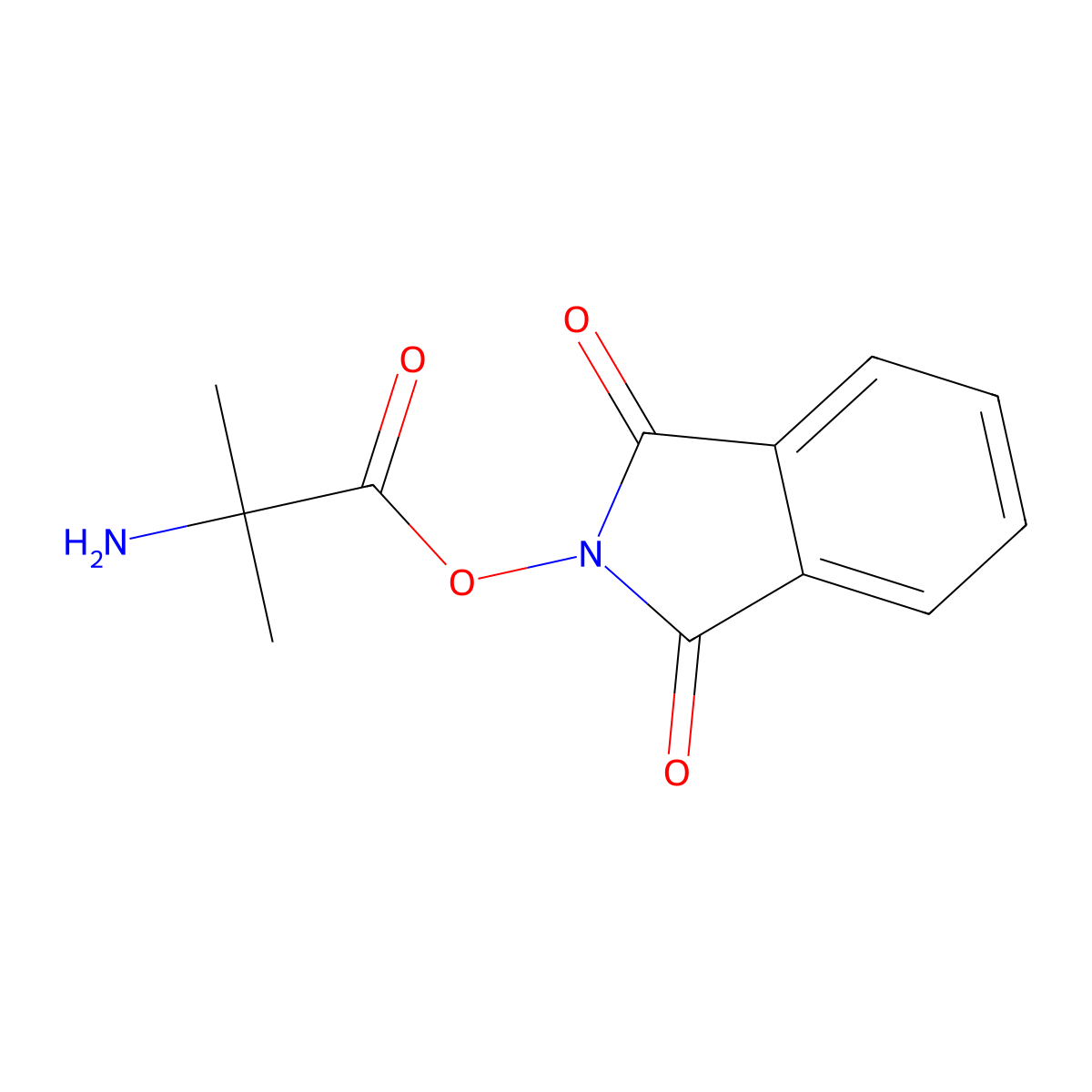 1,3-dioxo-2,3-dihydro-1H-isoindol-2-yl 2-amino-2-methylpropanoate molecular structure, CAS 2757922-19-1