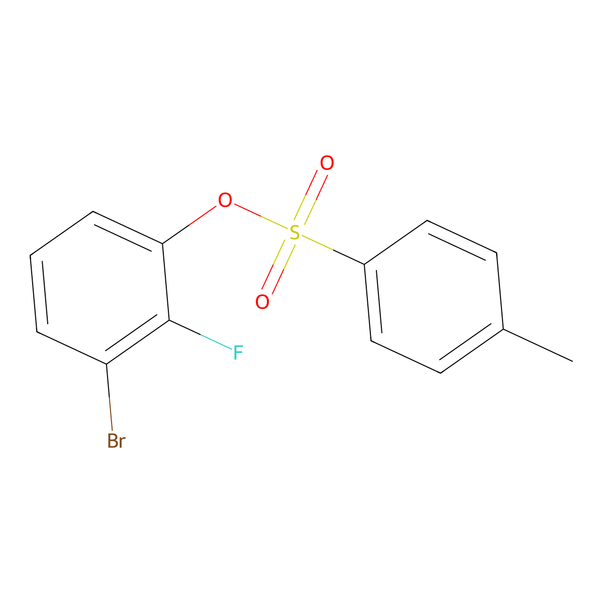 3-Bromo-2-fluorophenyl 4-methylbenzene-1-sulfonate molecular structure, CAS 2757922-21-5