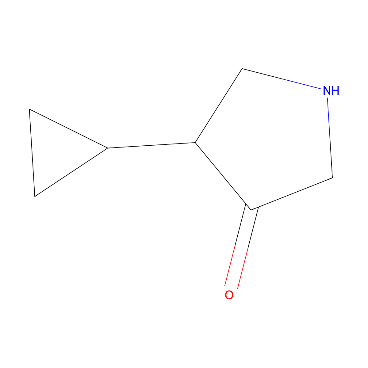 4-Cyclopropylpyrrolidin-3-one molecular structure, CAS 2757922-24-8