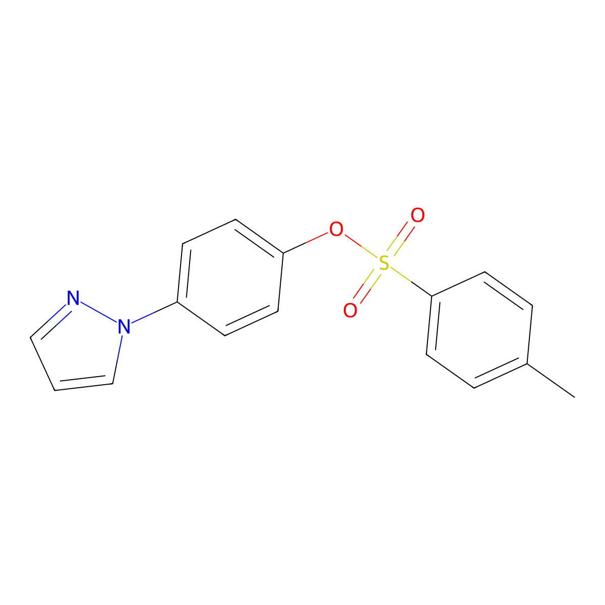4-(1H-pyrazol-1-yl)phenyl 4-methylbenzene-1-sulfonate molecular structure, CAS 2757922-35-1