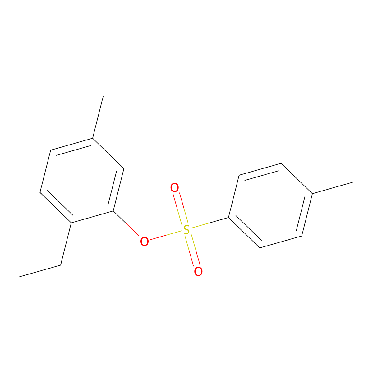 2-Ethyl-5-methylphenyl 4-methylbenzene-1-sulfonate molecular structure, CAS 2757922-38-4