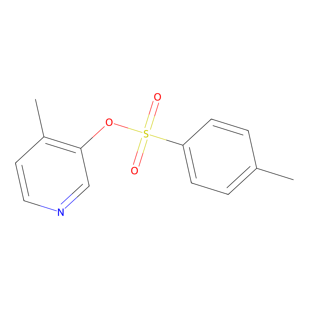 4-Methylpyridin-3-yl 4-methylbenzene-1-sulfonate molecular structure, CAS 2757922-43-1