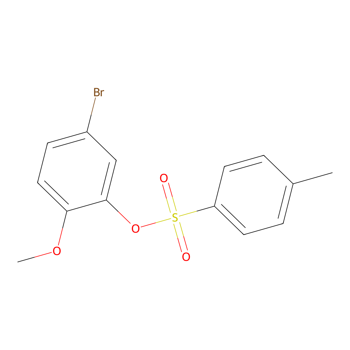 5-Bromo-2-methoxyphenyl 4-methylbenzene-1-sulfonate molecular structure, CAS 2757922-44-2