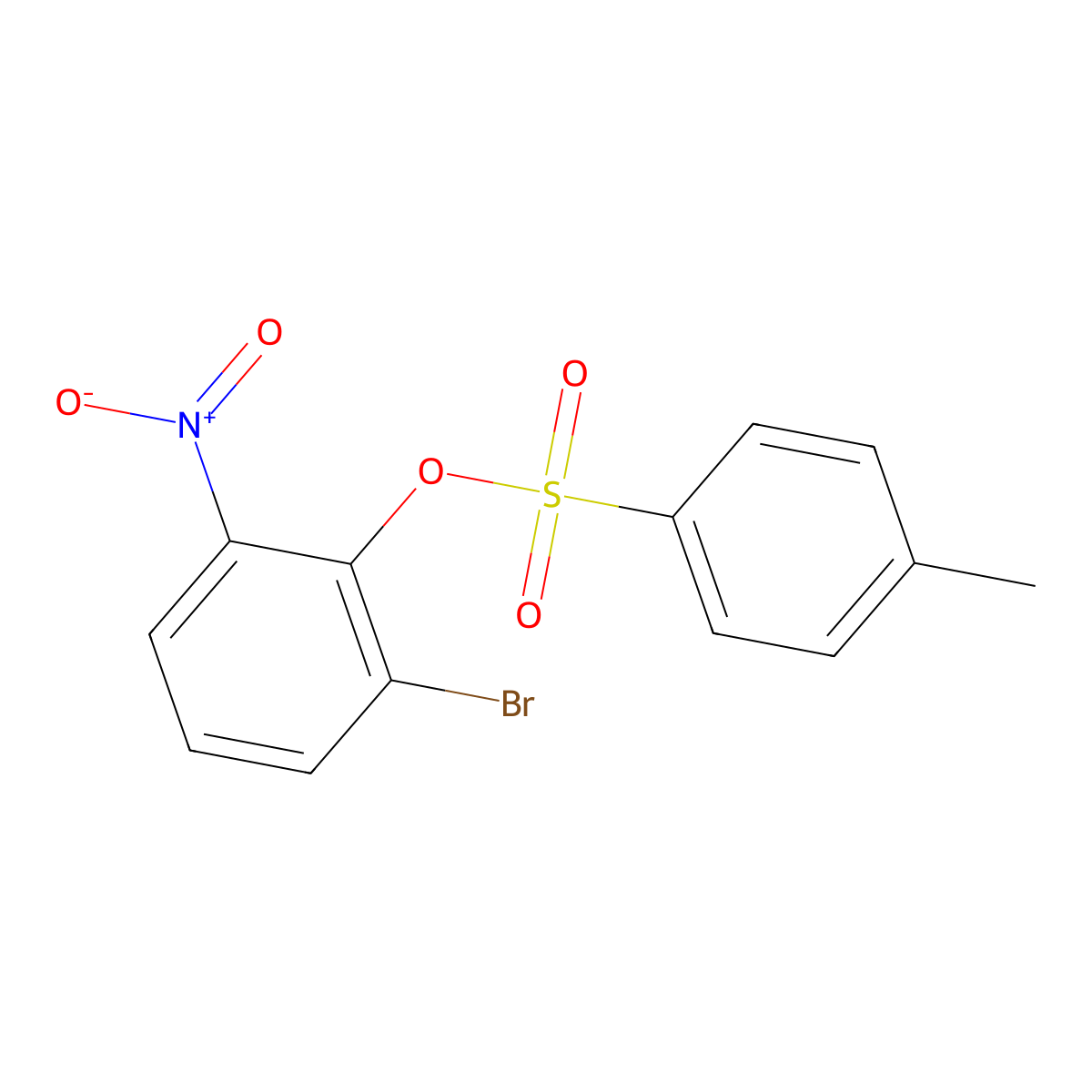 2-Bromo-6-nitrophenyl 4-methylbenzene-1-sulfonate molecular structure, CAS 2757922-50-0