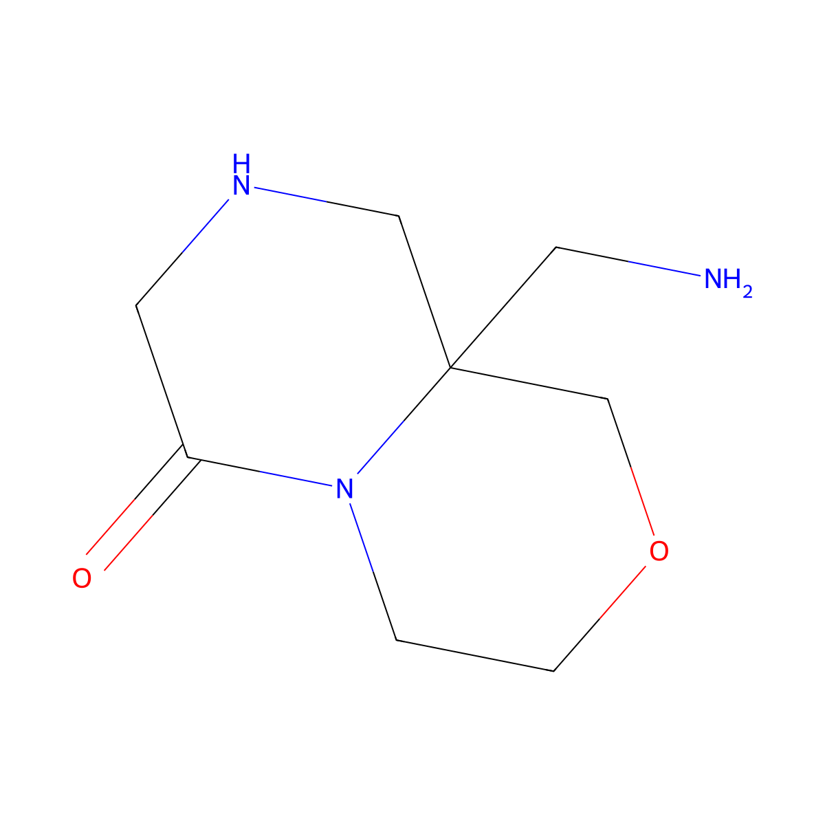 9a-(Aminomethyl)-octahydropyrazino[2,1-c][1,4]oxazin-6-one molecular structure, CAS 2757922-55-5