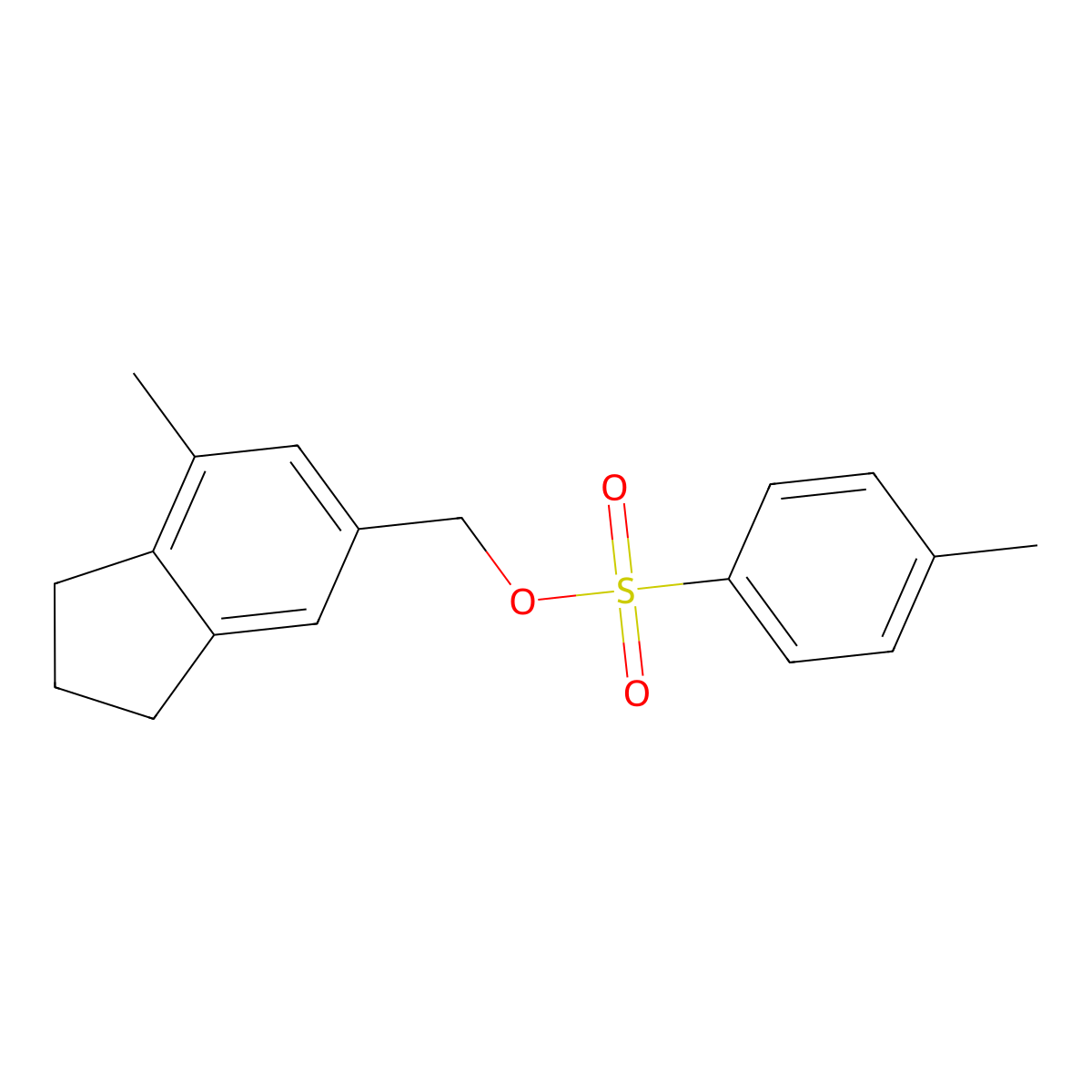 (7-methyl-2,3-dihydro-1H-inden-5-yl)methyl 4-methylbenzene-1-sulfonate molecular structure, CAS 2757922-75-9