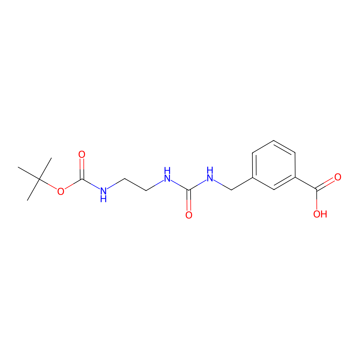 3-({[(2-{[(Tert-butoxy)carbonyl]amino}ethyl)carbamoyl]amino}methyl)benzoic acid molecular structure, CAS 2757922-78-2