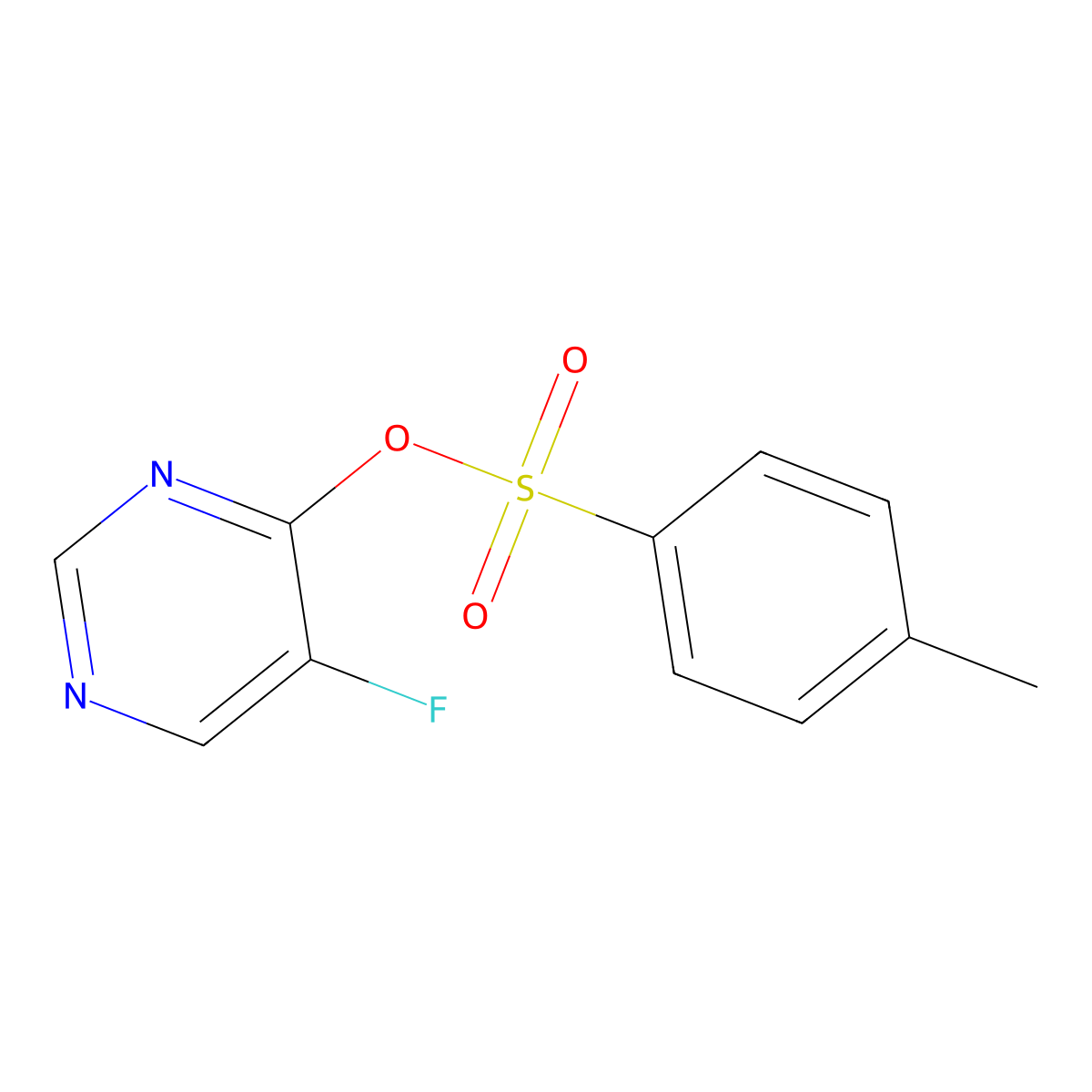 5-Fluoropyrimidin-4-yl 4-methylbenzene-1-sulfonate molecular structure, CAS 2757922-91-9