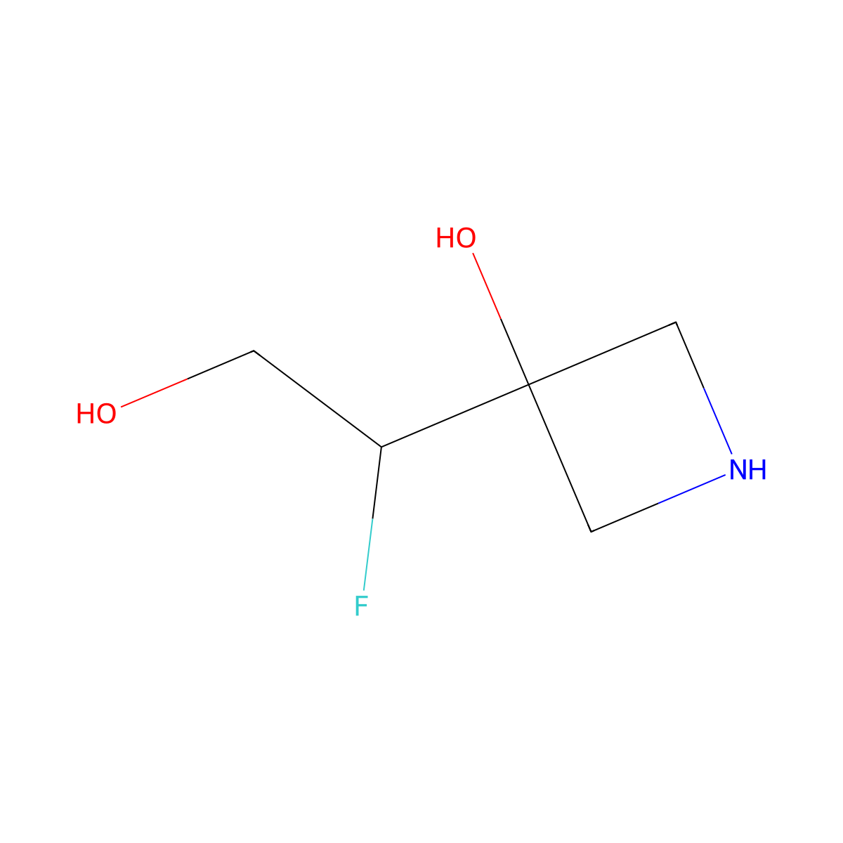 3-(1-Fluoro-2-hydroxyethyl)azetidin-3-ol molecular structure, CAS 2757922-95-3