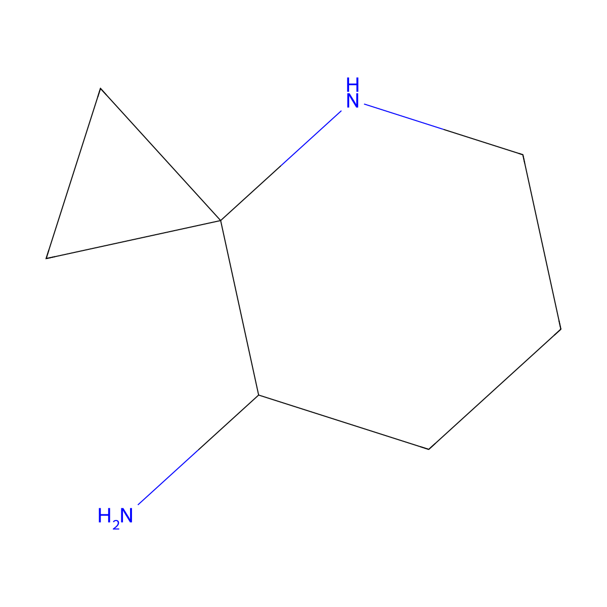 4-Azaspiro[2.5]octan-8-amine molecular structure, CAS 2757923-02-5