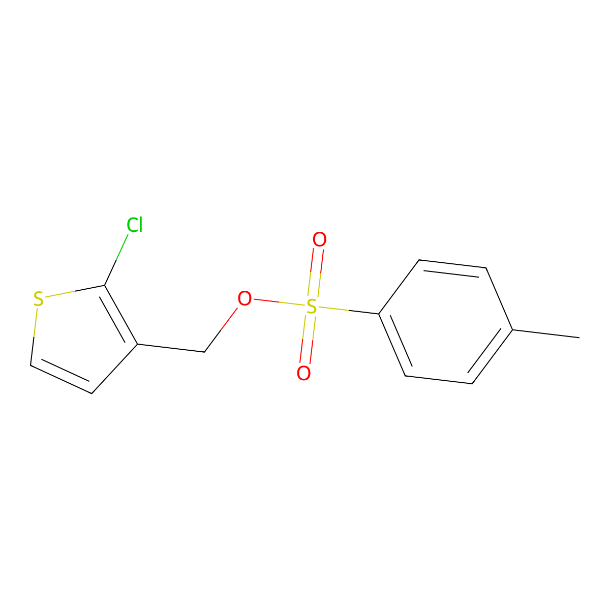 (2-Chlorothiophen-3-yl)methyl 4-methylbenzene-1-sulfonate molecular structure, CAS 2757923-05-8