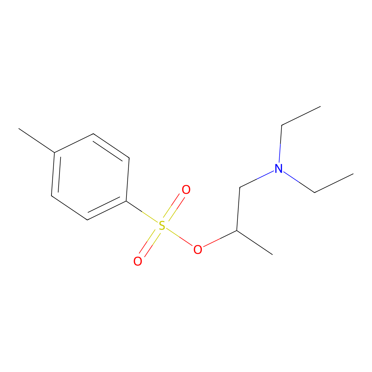 1-(Diethylamino)propan-2-yl 4-methylbenzene-1-sulfonate molecular structure, CAS 2757923-12-7