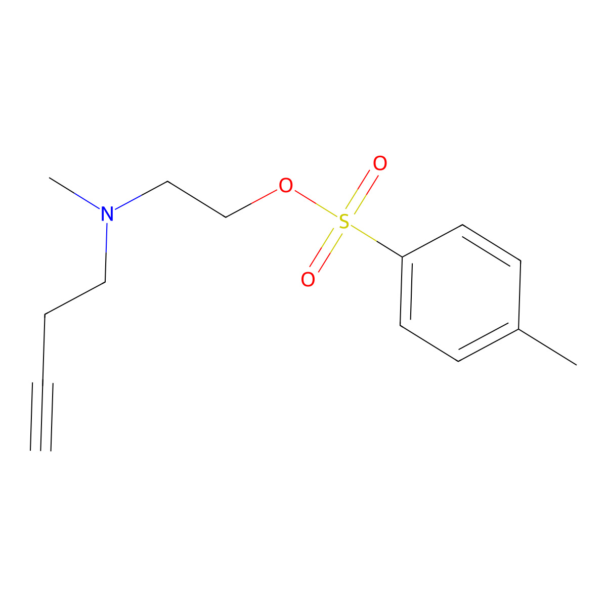 2-[(But-3-yn-1-yl)(methyl)amino]ethyl 4-methylbenzene-1-sulfonate molecular structure, CAS 2757923-14-9
