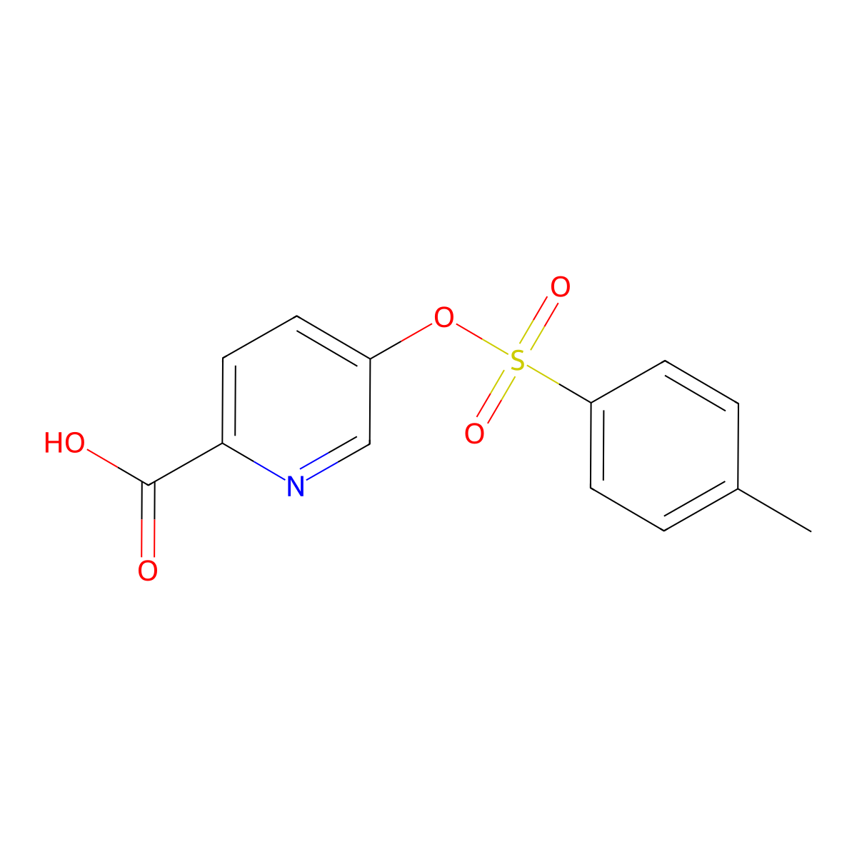 5-[(4-Methylbenzenesulfonyl)oxy]pyridine-2-carboxylic acid molecular structure, CAS 2757923-17-2