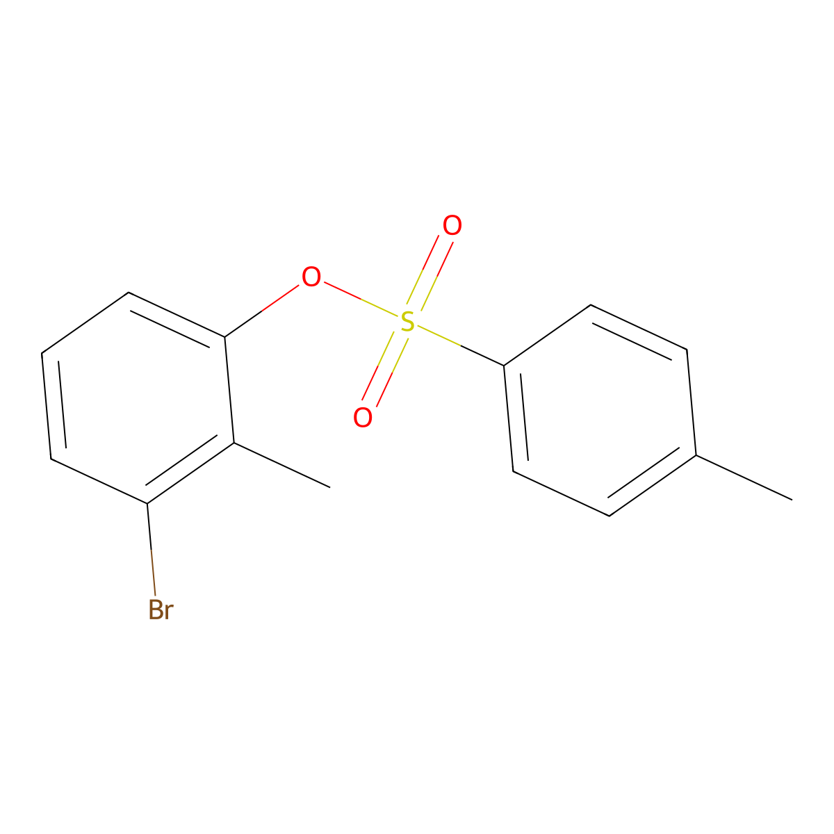 3-Bromo-2-methylphenyl 4-methylbenzene-1-sulfonate molecular structure, CAS 2757923-26-3