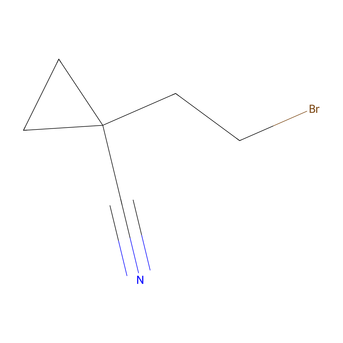 1-(2-Bromoethyl)cyclopropane-1-carbonitrile molecular structure, CAS 2757923-27-4