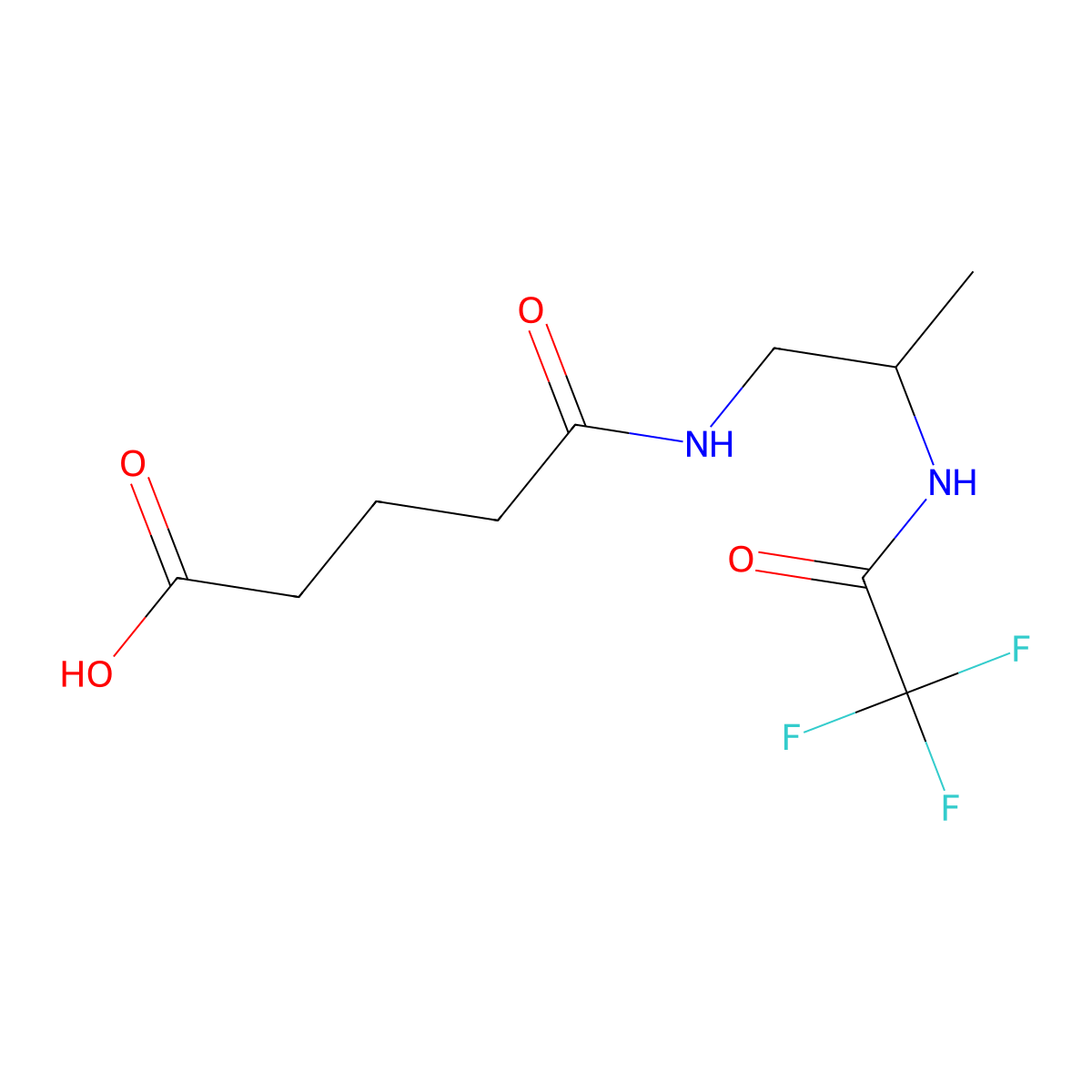 4-{[2-(2,2,2-Trifluoroacetamido)propyl]carbamoyl}butanoic acid molecular structure, CAS 2757923-29-6