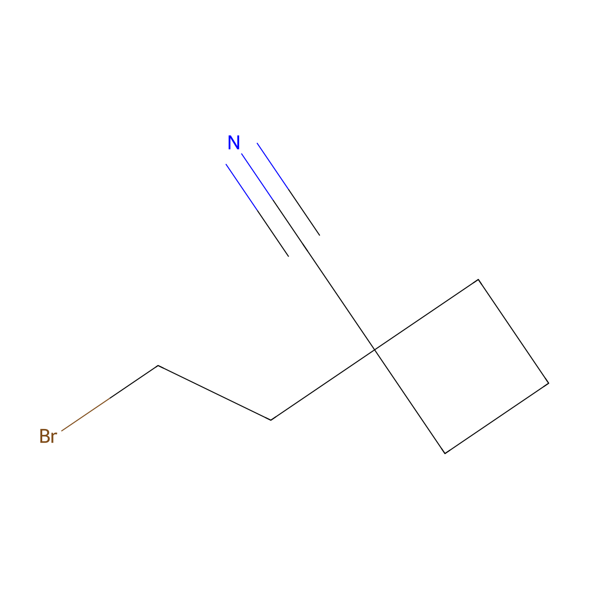 1-(2-Bromoethyl)cyclobutane-1-carbonitrile molecular structure, CAS 2757923-35-4
