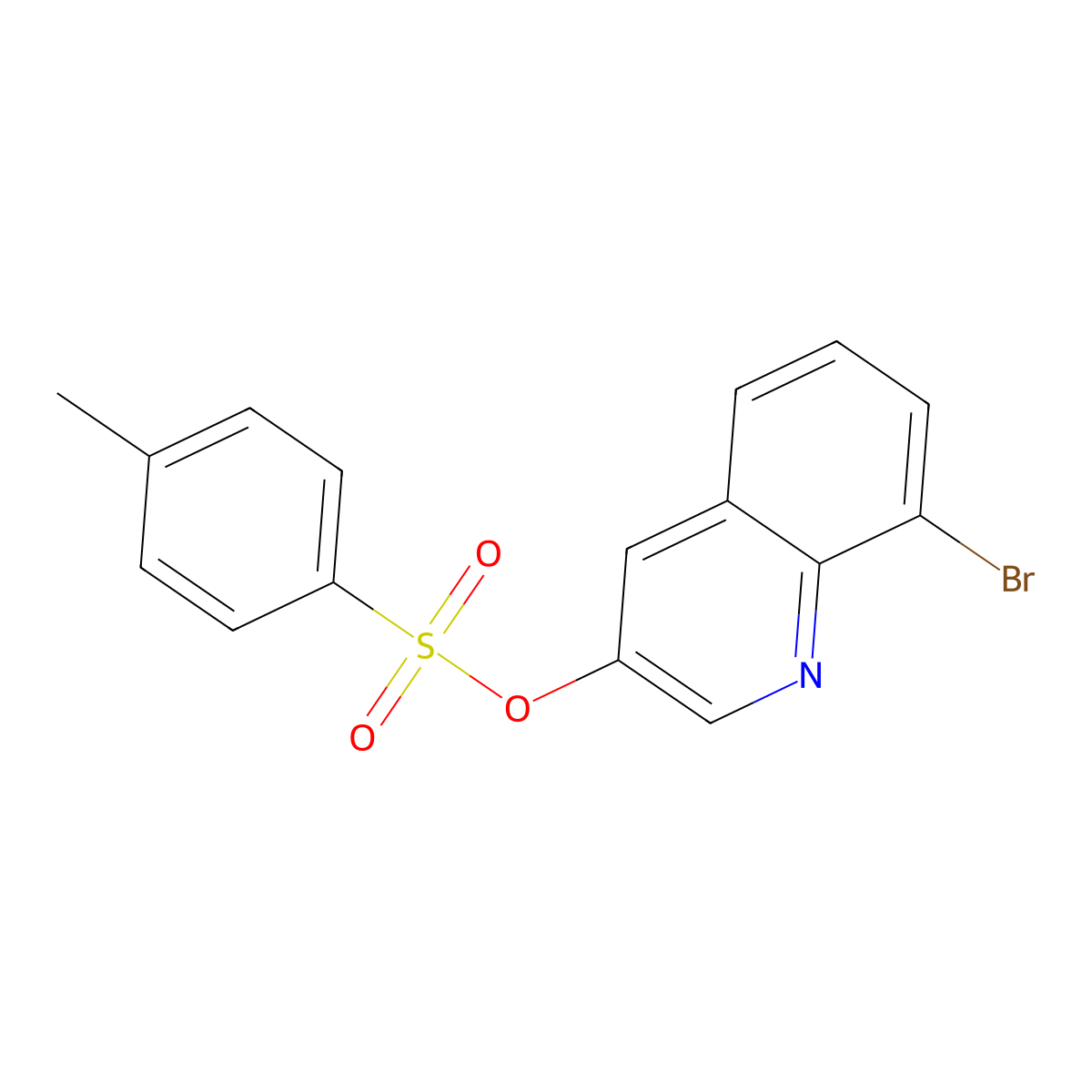8-Bromoquinolin-3-yl 4-methylbenzene-1-sulfonate molecular structure, CAS 2757923-39-8
