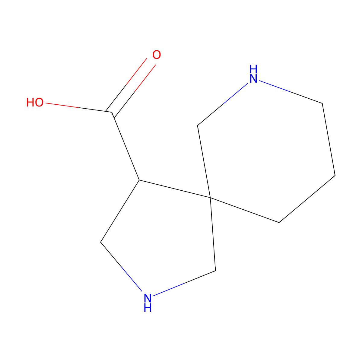 2,7-Diazaspiro[4.5]decane-4-carboxylic acid molecular structure, CAS 2757923-43-4