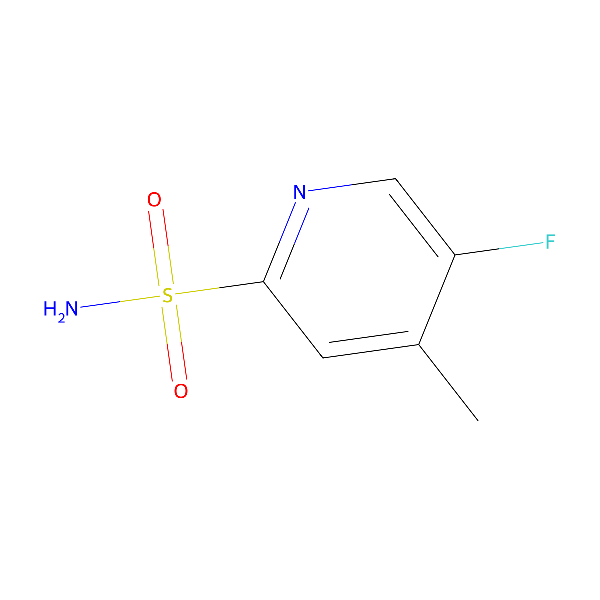 5-Fluoro-4-methylpyridine-2-sulfonamide molecular structure, CAS 2757924-42-6