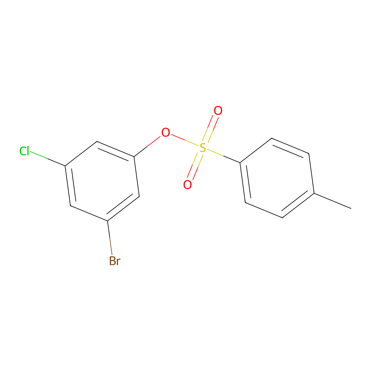 3-Bromo-5-chlorophenyl 4-methylbenzene-1-sulfonate molecular structure, CAS 2757924-48-2