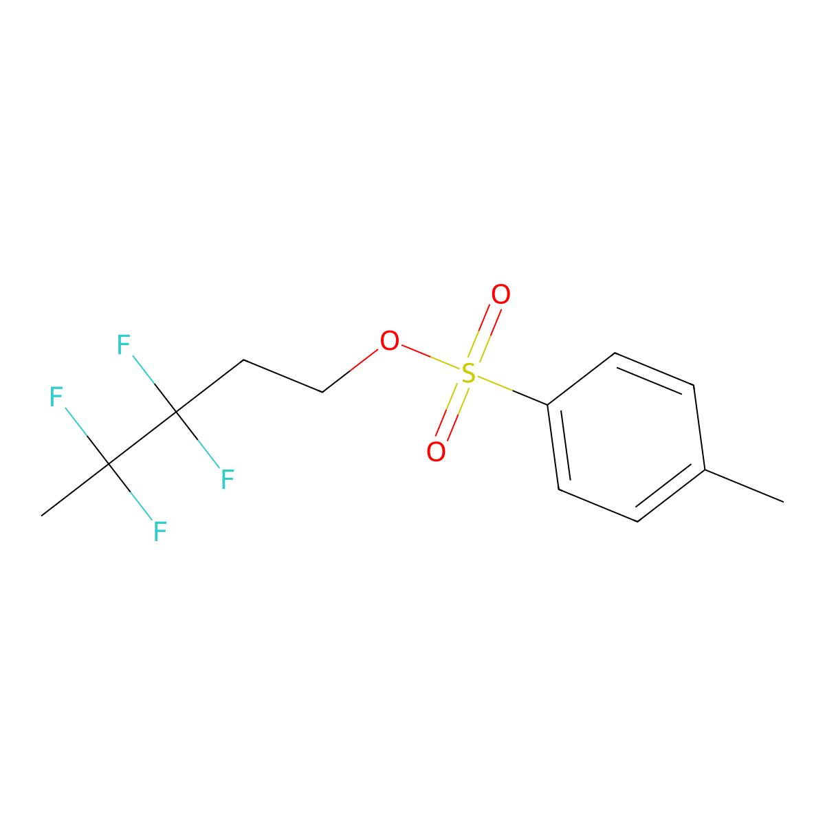 3,3,4,4-Tetrafluoropentyl 4-methylbenzene-1-sulfonate molecular structure, CAS 2757924-52-8