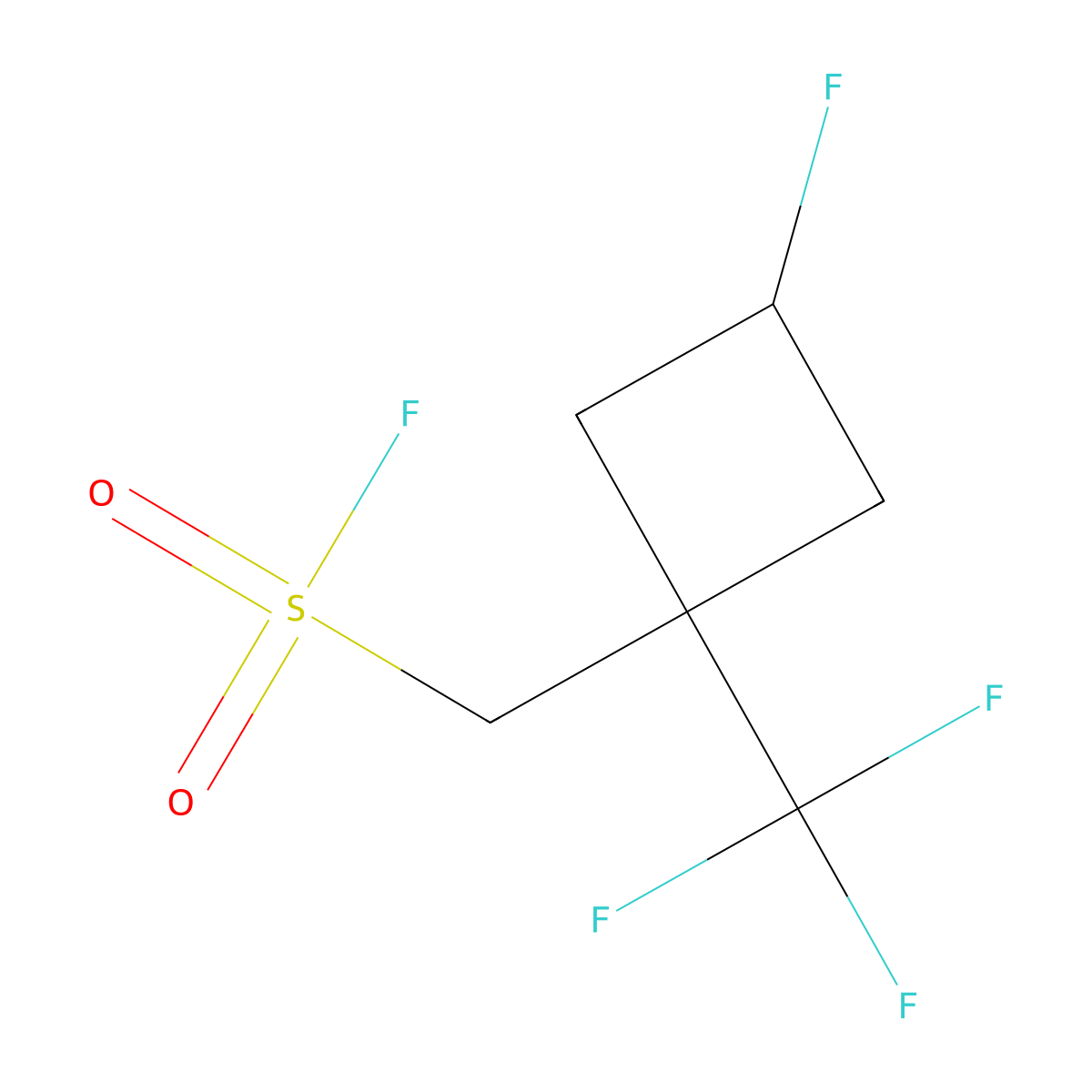 [3-Fluoro-1-(trifluoromethyl)cyclobutyl]methanesulfonyl fluoride molecular structure, CAS 2757924-57-3