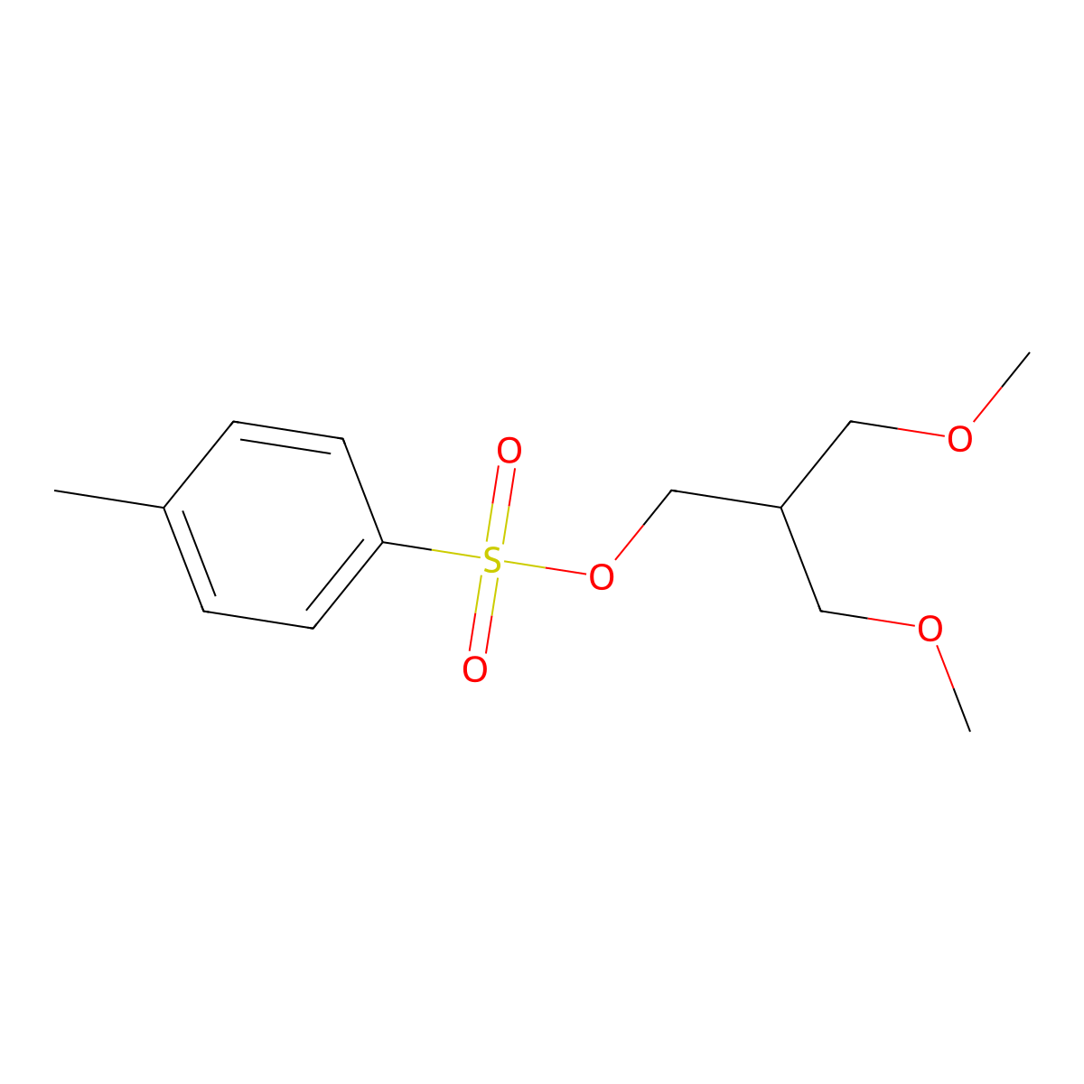 3-Methoxy-2-(methoxymethyl)propyl 4-methylbenzene-1-sulfonate molecular structure, CAS 2757924-61-9